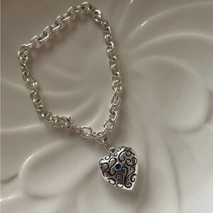 💙 Vintage Style Blue Heart Locket Bracelet 💙